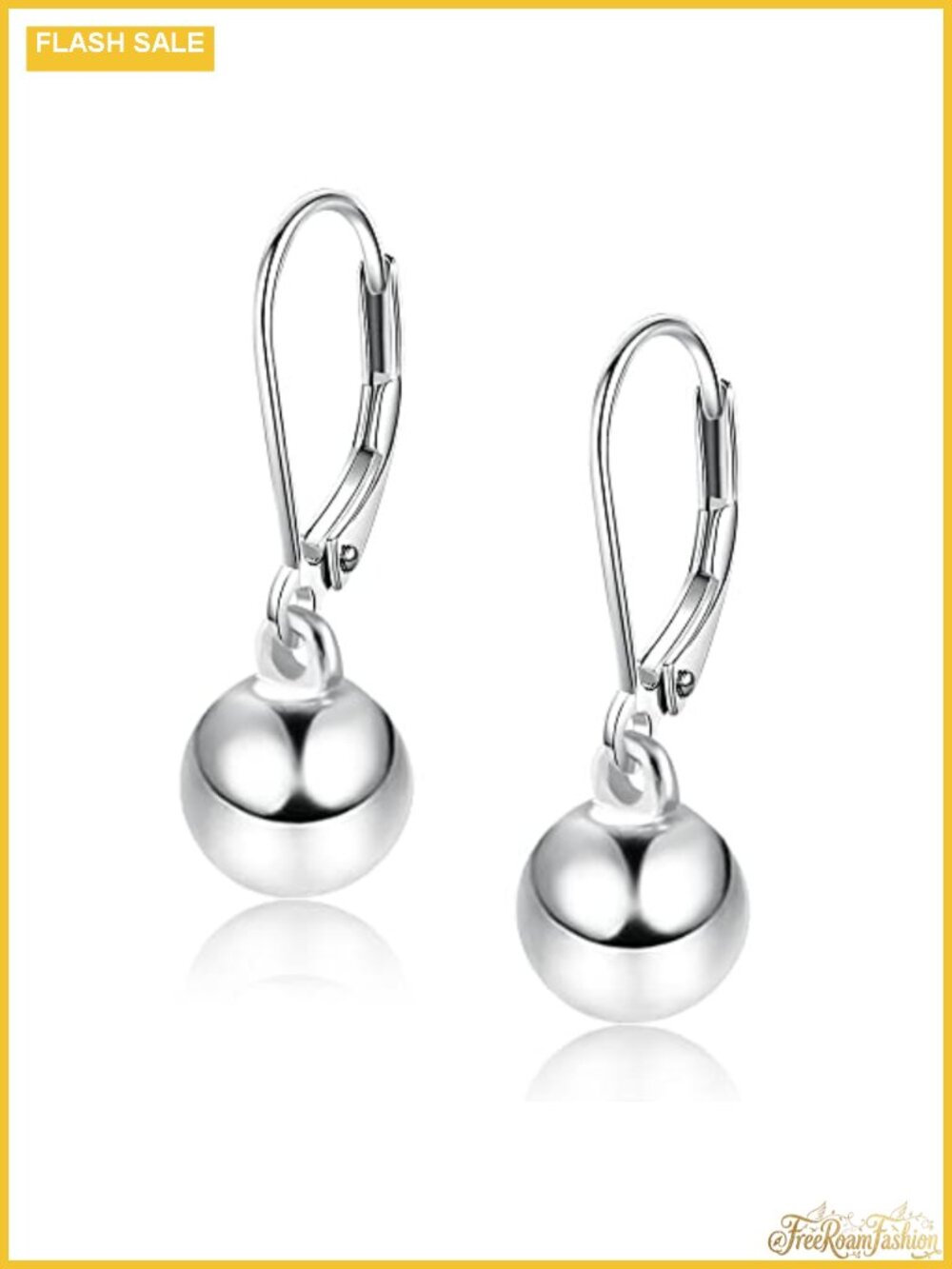 Hypoallergenic Sterling Silver Ball Drop Dangle Earrings Leverback